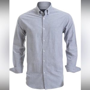 Double Pump Mens Button Down Shirt Cotton Long Sleeve Regular Fit Size Large